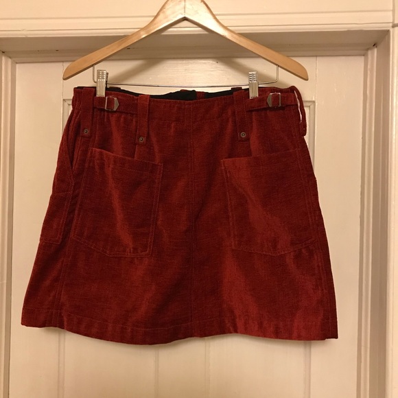 McQ by Alexander McQueen Major Patch-Pocket red mini skirt - Picture 4 of 9